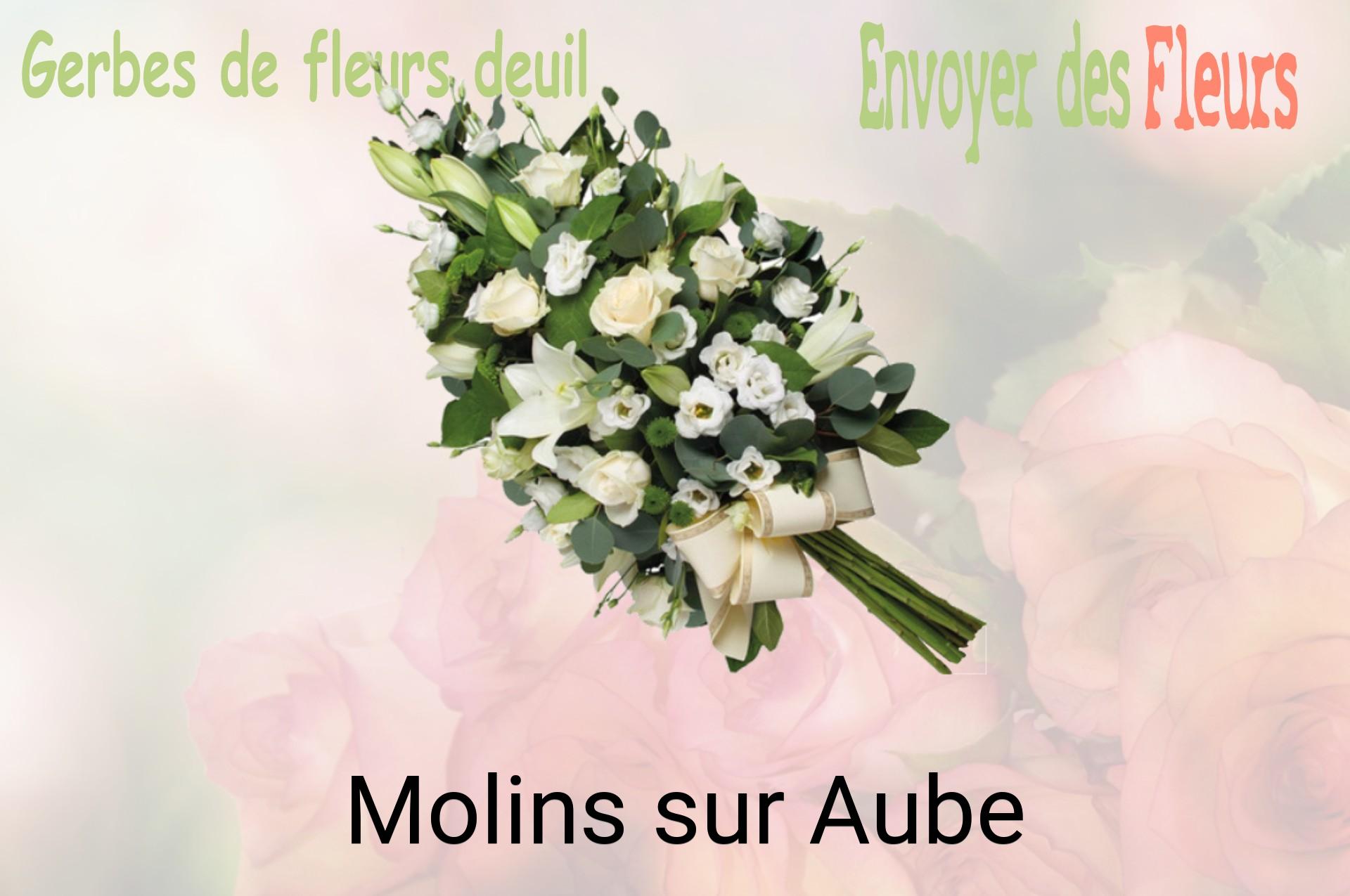 Gerbe de fleurs de deuil livrée à Molins-sur-Aube